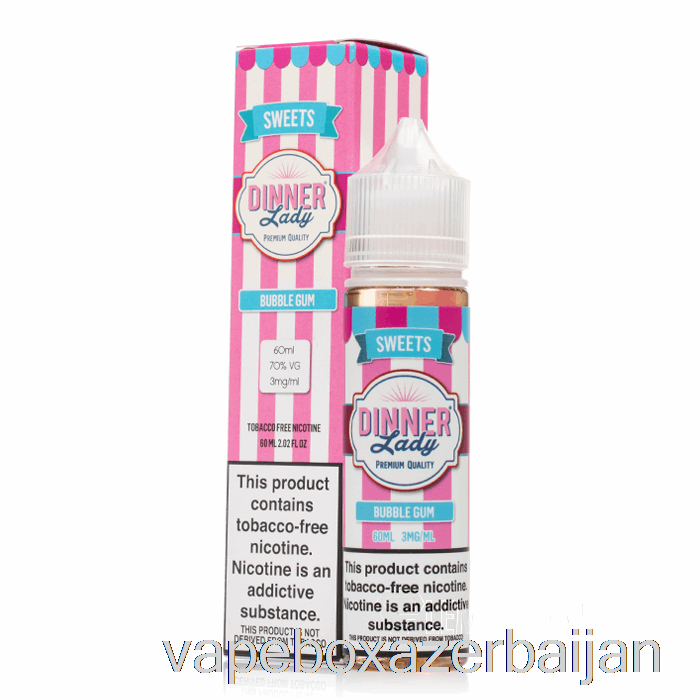 Vape Smoke Bubblegum - Vape Dinner Lady E-Liquid - 60mL 0mg